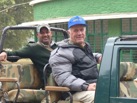 KD and Bill in our Gypsy, Bandhavgarh