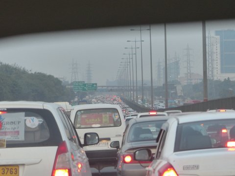 Delhi rush hour traffic, India